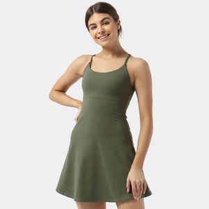 Halara In My Feels Everyday Dress - Moss